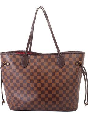 Authentic Louis Vuitton Damier Ebene Neverfull MM Handbag